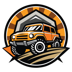 Bold and Brawny Off-Road Vehicle Logo with Dynamic Design