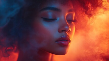 Serene Beauty: A Portrait in Vivid Hues
