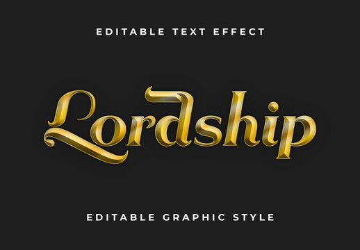 Gold Beveled Luxury Elegant Metallic Text Effect
