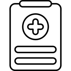 Obraz premium Medical - black outline - icon - illustration
