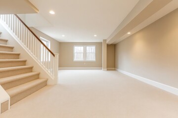 An interior photograph of an empty residential home living space