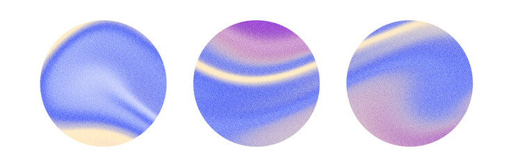 A collection of colorful gradient circles on a transparent background	