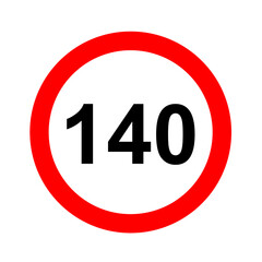 Road speed limit 140