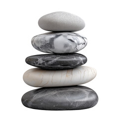 Zen Stones: Natural Elegance and Balance in Black and White for Serenity and Wellness