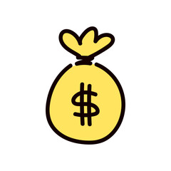 お金袋のイラスト