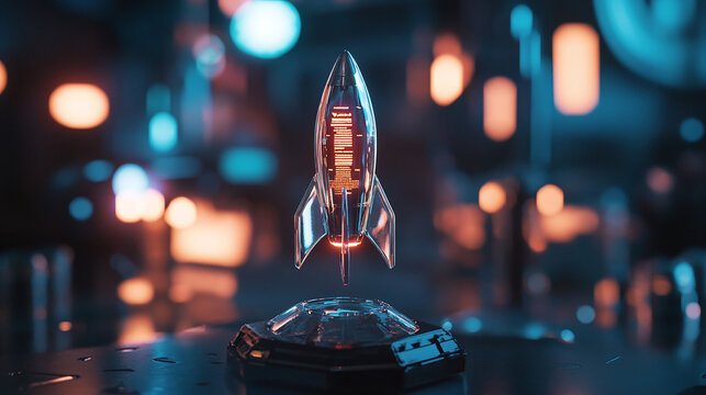 Raketen-Troph&auml;e: Holographischer Aufstieg zum Erfolg
