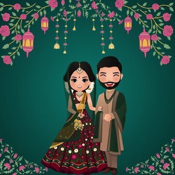 Vibrant Indian Wedding Animation &ndash; Elegant Shubh Vivah Theme with Bride & Groom
