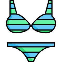 Summer Clothes - Icon - Black line