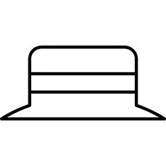 Summer Clothes - Icon - Black Outline 