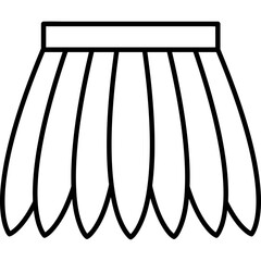 Summer Clothes - Icon - Black Outline 