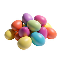 Pile of colorful Easter eggs for celebration