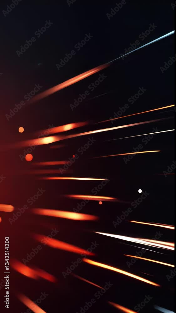 Poster experience an explosion of color and motion as dynamic light streaks dance across a dark background.