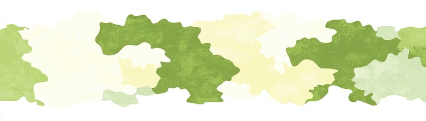 Obraz premium Green and Yellow Abstract Watercolor Camouflage Border for Decoration