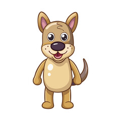 animal, dog, cartoon, pet, vector, illustration, mammal, puppy, cat, isolated, brown, cute, horse, baby, smile, white, funny, character, tail, canine, head, fun, happy, fur, breed