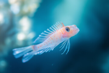 Stunning Photograph of a Vibrant and Colorful Fish Swimming in the Depths of the Ocean