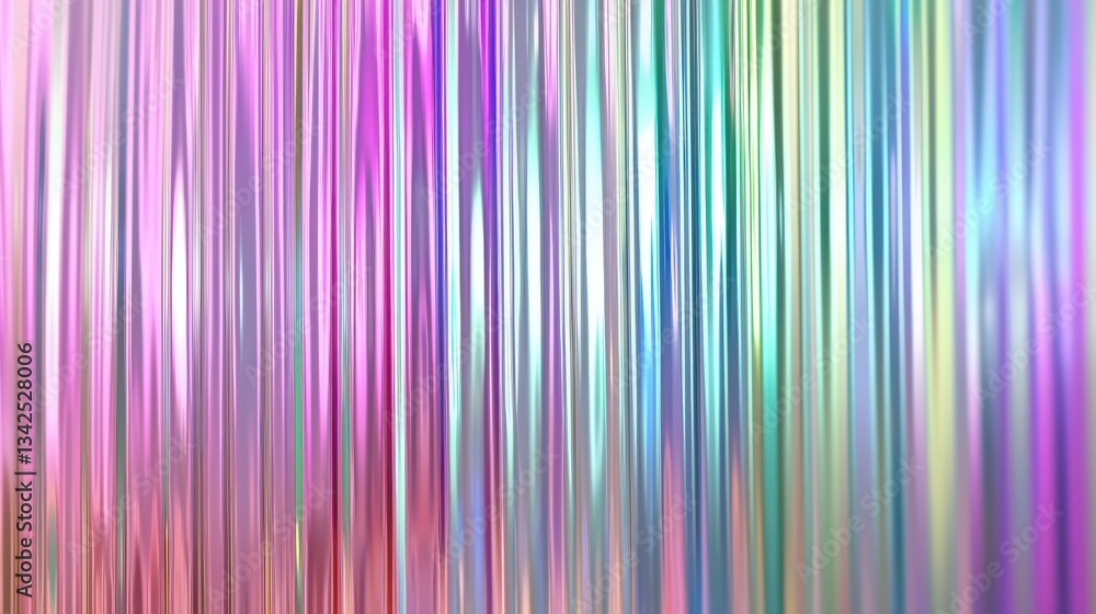 Poster seamless trendy iridescent rainbow corrugated ribbed glass background texture. soft pastel holograph