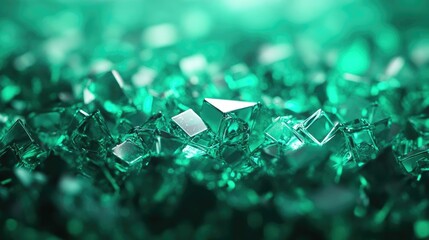 Abstract Green Crystal Background Texture