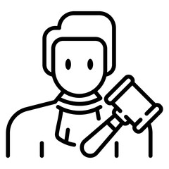 Judge Line Icon