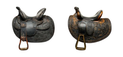 Vintage Decorative Saddle with Intricate Detailing for Equestrian Enthusiasts