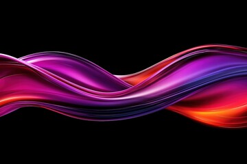 Abstract blue and purple liquid wavy shapes futuristic banner. Glowing retro waves background