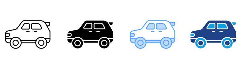 Suv Icon Set Multiple Style Collection