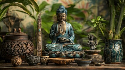 Obraz premium Serene Buddha Decor Arrangement
