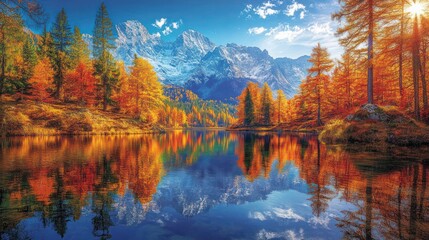 Fototapeta premium A serene walk through Germanys Bavarian Alps with charming villages 