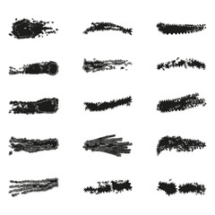 Brush stroke collection. Abstract artistic shapes. Bold monochrome strokes. Vector illustration.