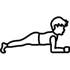Plank Pose Icon