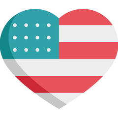 4 of July - icon - flat