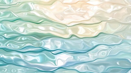 Fototapeta premium Abstract Pastel Wave Background Texture Teal Aqua Cream Colors with Soft Gradients and Smooth Patterns