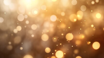 Enchanting Gold Bokeh Background: Vibrant & Shimmering Holiday Illumination