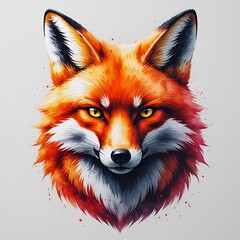 Obraz premium The Vivid Gaze of the Fiery Fox