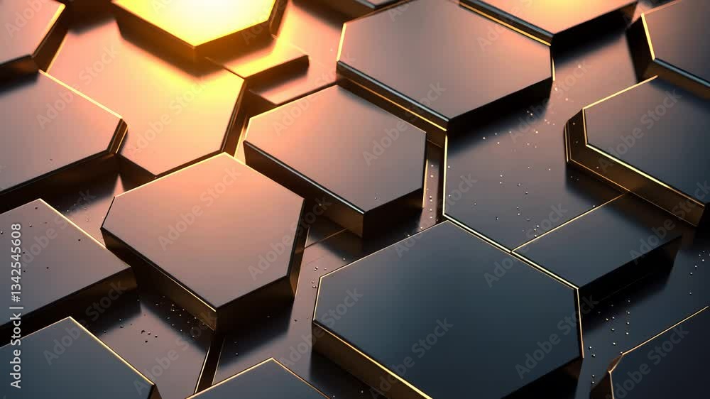 Poster geometric hexagonal pattern