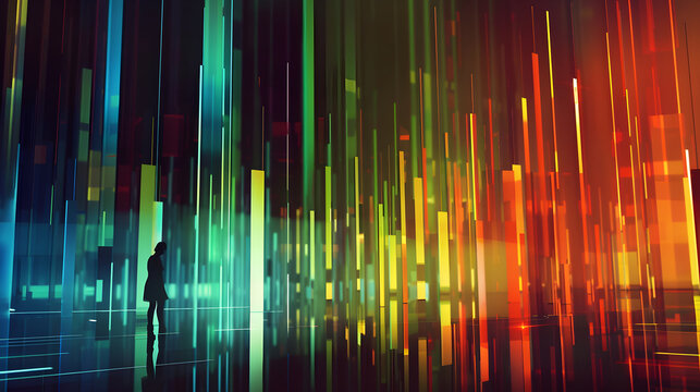 Abstract Visualization of Vocal Range Spectrum with Human Voice Figure