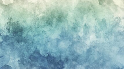 Abstract Watercolor Texture Background In Blue Green Hues