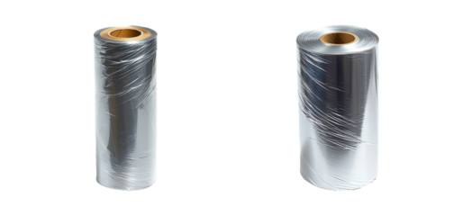 Two Rolls of Transparent Stretch Film Wrapping Material for Packaging