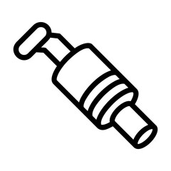 exhaust pipe Line Icon