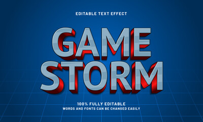 Fototapeta premium game storm editable text effect with a sport and kick text style