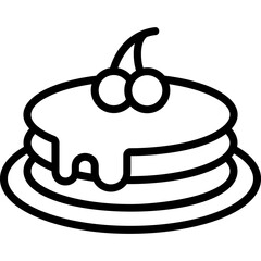 Pancake line icon