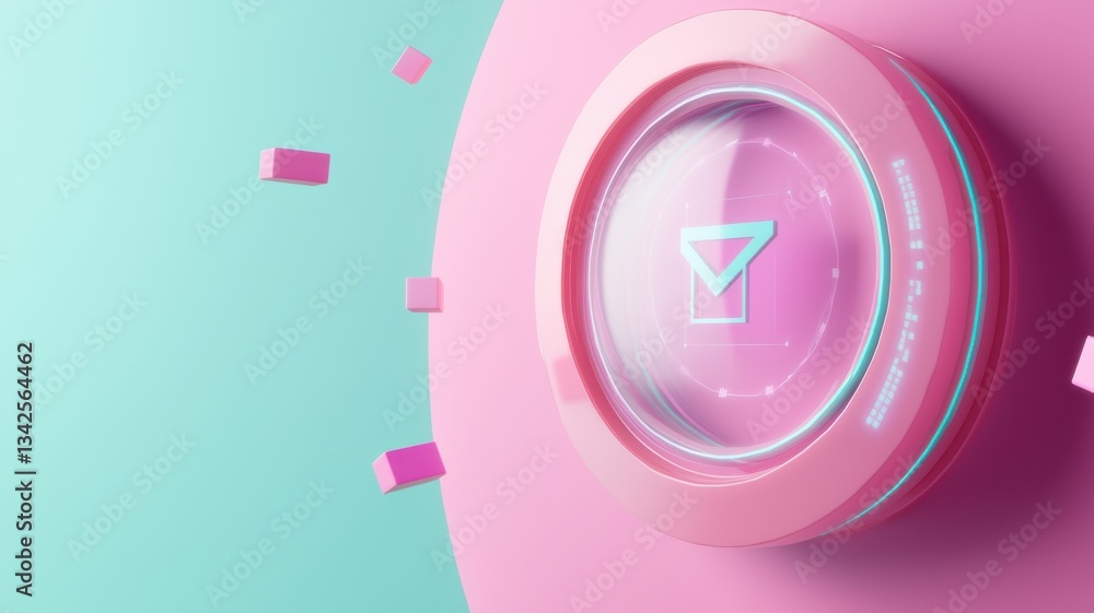 Poster email notification button design digital workspace graphic design modern close-up user engagement co