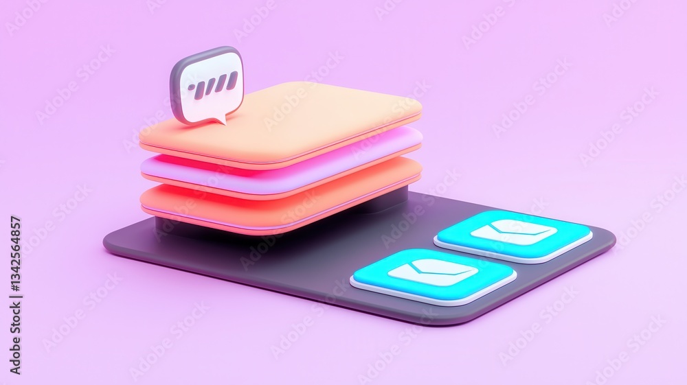 Poster communication interface design technology 3d animation modern environment digital viewpoint visual c