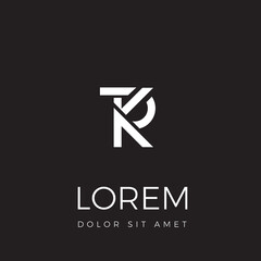 The letter logo KR or can also be read as RK with a concept of being interconnected
