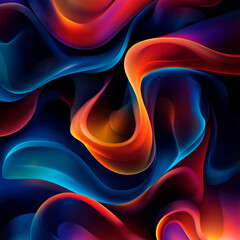 Backdrop from colorful waves of vibrant, mixed rainbow colors. Abstract banner with lines with copy space. Background texture banner for text.