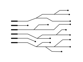 Geometric background and high tech circuit board connection system