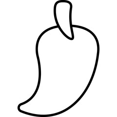 Health Fruits - icon - black outline