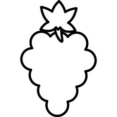 Obraz premium Health Fruits - icon - black outline