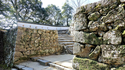 備中松山城の石垣