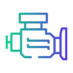 engine Line Gradient Icon