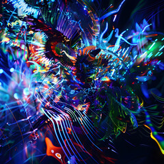 Futuristic Abstract Show: A Vivid Display of VJ Visual Effects